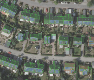 Identifizierte Freiflächen und Flächen mit Solaranlage, Quelle: deeeper.technology